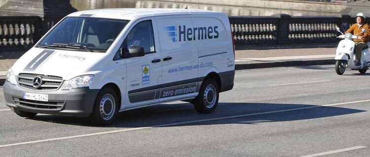 In the future, Hermes will increasingly rely on electric transporters powered by Green Electricity-certified green electricity (Photo: Hermes)